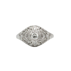 Bague Dôme en or blanc et diamants - Castafiore