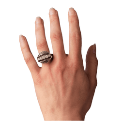 Bague Dôme en or blanc et diamants - Castafiore