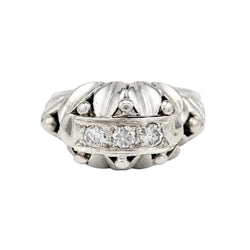 Bague Dôme en or blanc et diamants - Castafiore