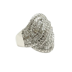 Bague Dôme en or blanc et diamants - Castafiore