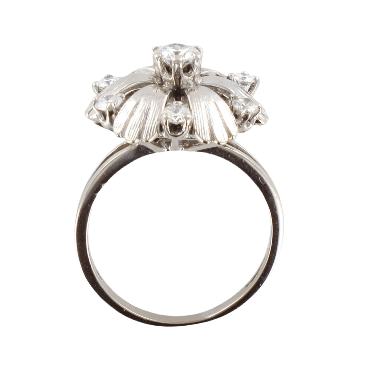 Bague Dôme en or blanc et diamants - Castafiore