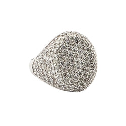 Bague Dôme en or blanc et diamants - Castafiore