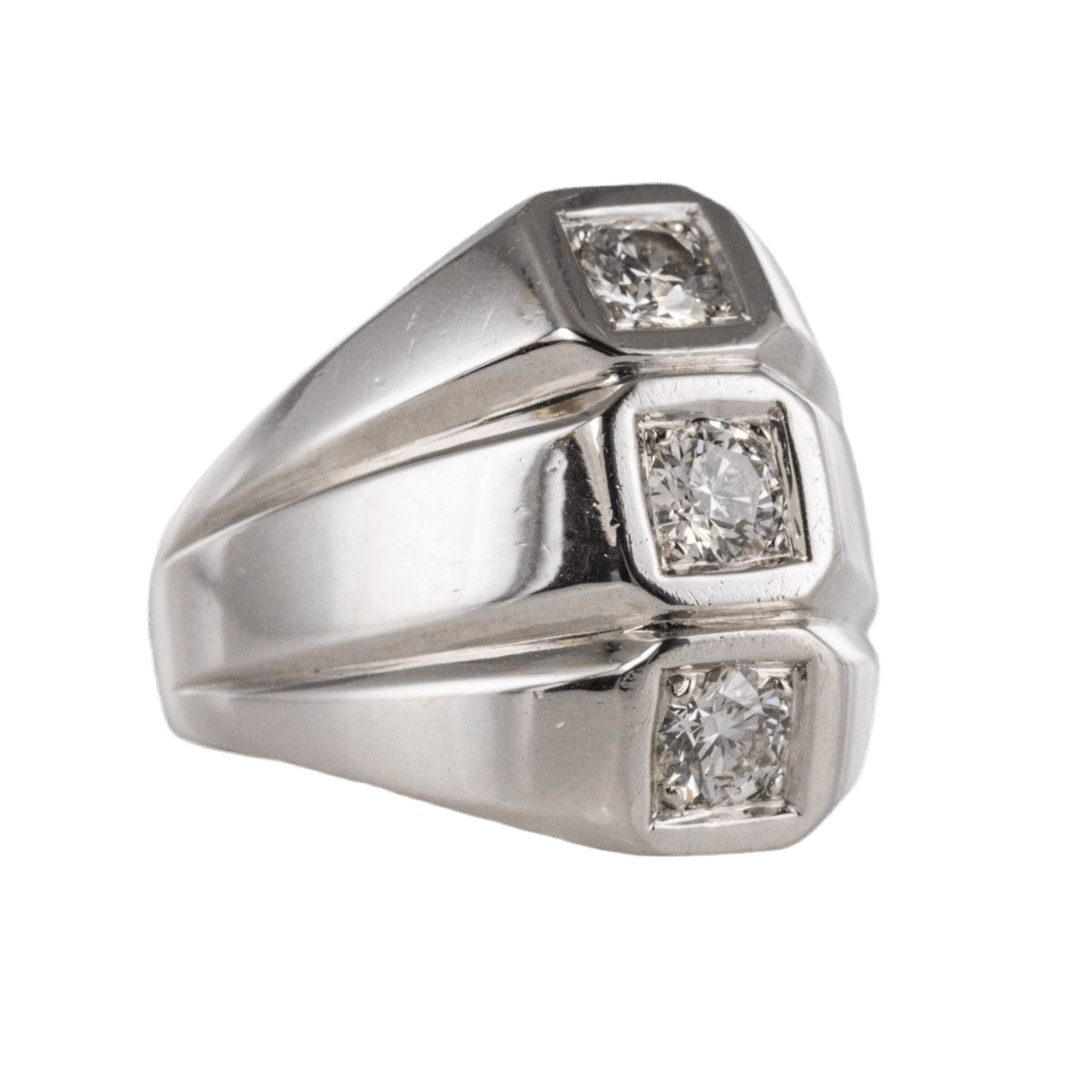 Bague Dôme en or blanc et diamants - Castafiore