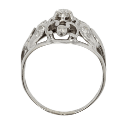 Bague Dôme en or blanc et diamants - Castafiore