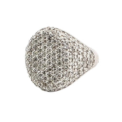 Bague Dôme en or blanc et diamants - Castafiore