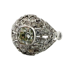 Bague Dôme en or blanc et diamants - Castafiore