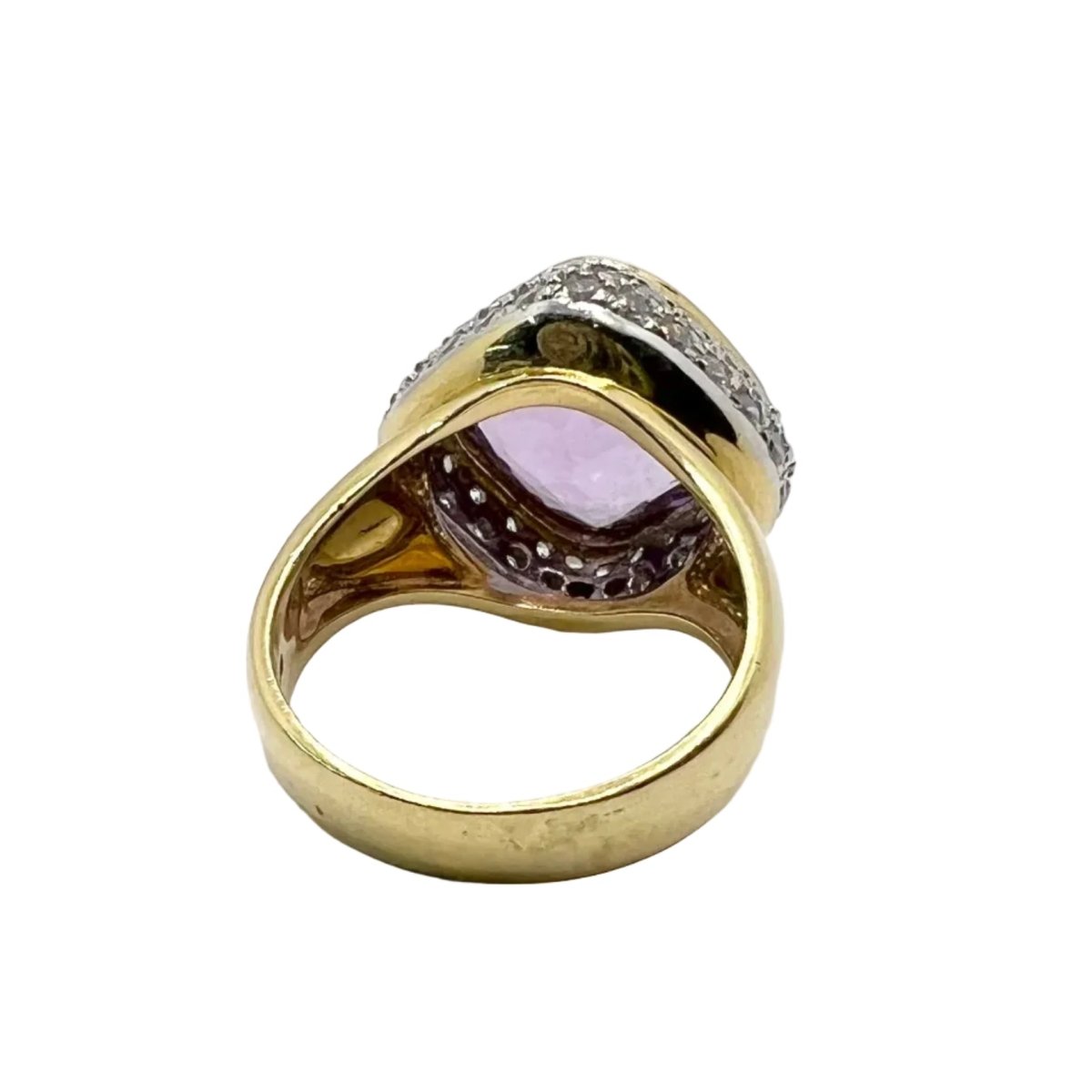 Bague Dôme en or blanc, or jaune et diamants - Castafiore