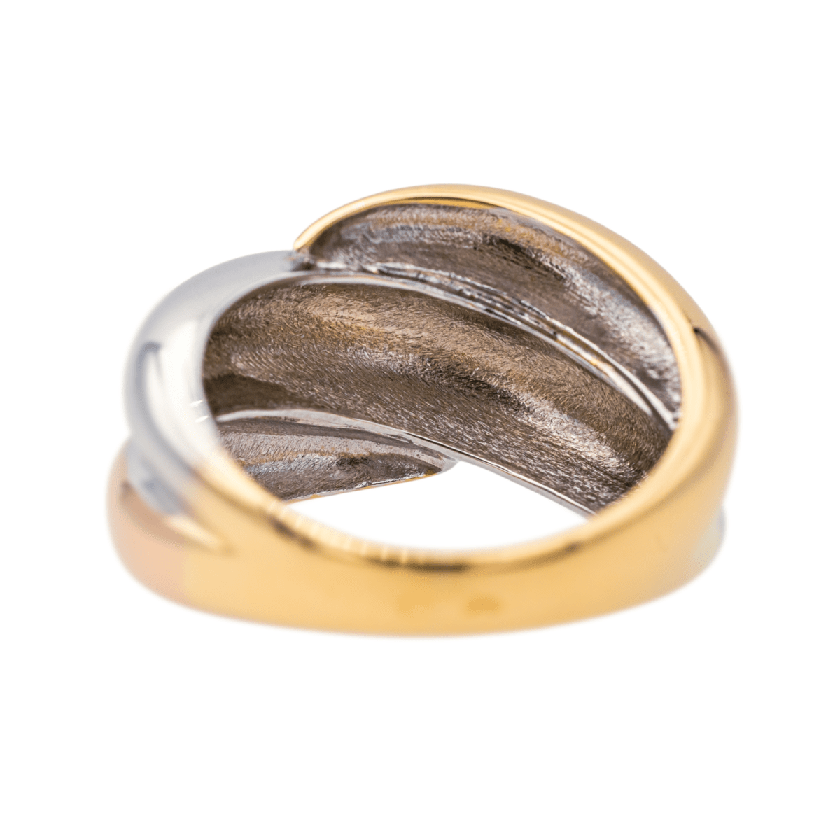 Bague Dôme en or blanc, or jaune et or rose - Castafiore