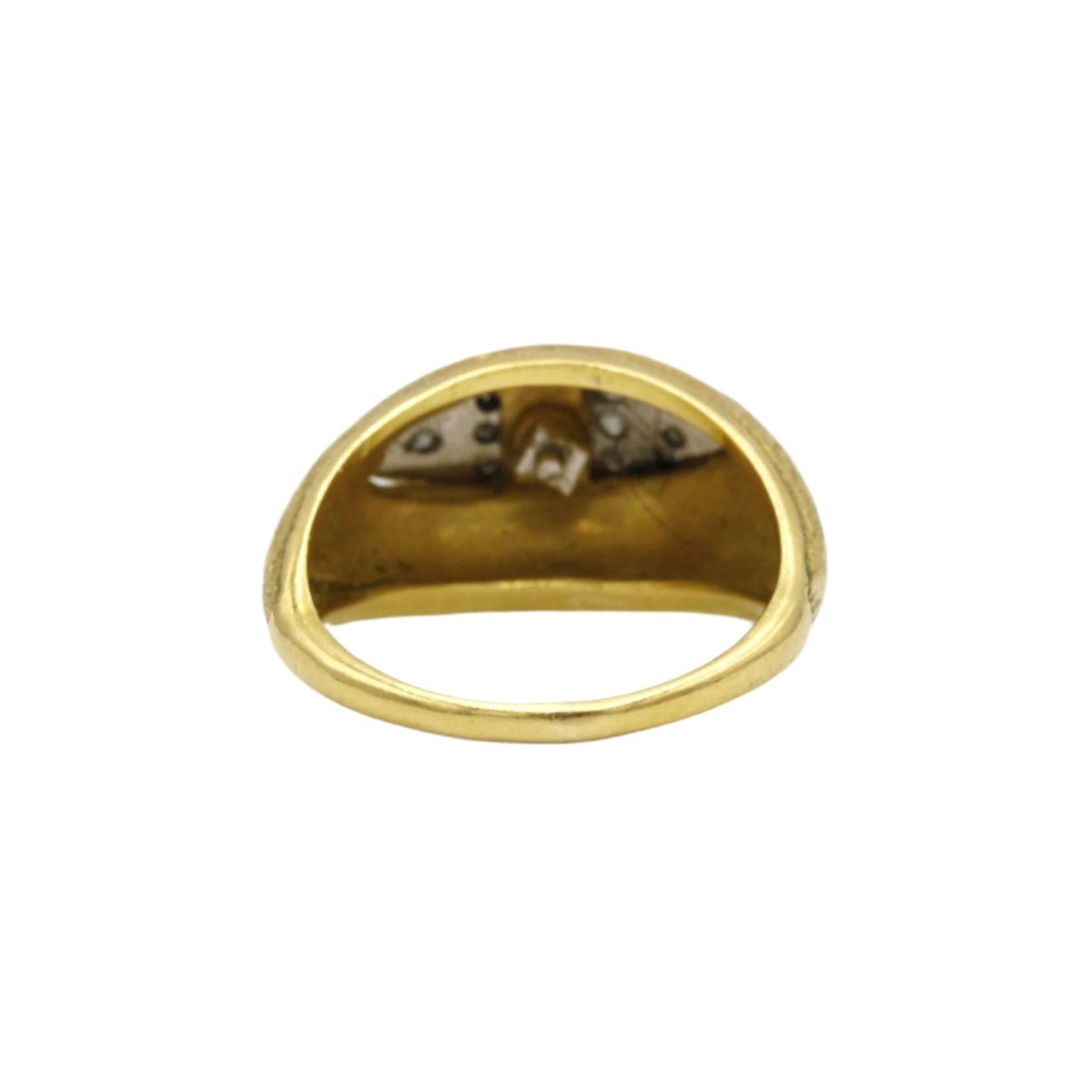 Bague Dôme en or jaune, blanc et diamants - Castafiore