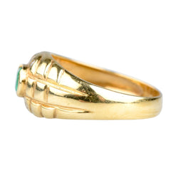 Bague Dôme en or jaune, émeraude et diamants - Castafiore