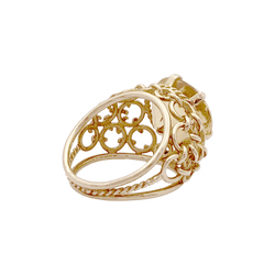 Bague Dôme en or jaune et citrine - Castafiore