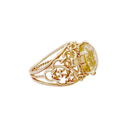 Bague Dôme en or jaune et citrine - Castafiore