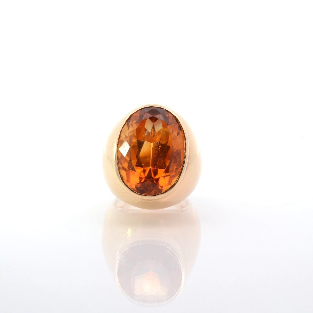 Bague Dôme en or jaune et citrine - Castafiore