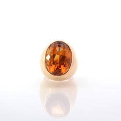 Bague Dôme en or jaune et citrine - Castafiore