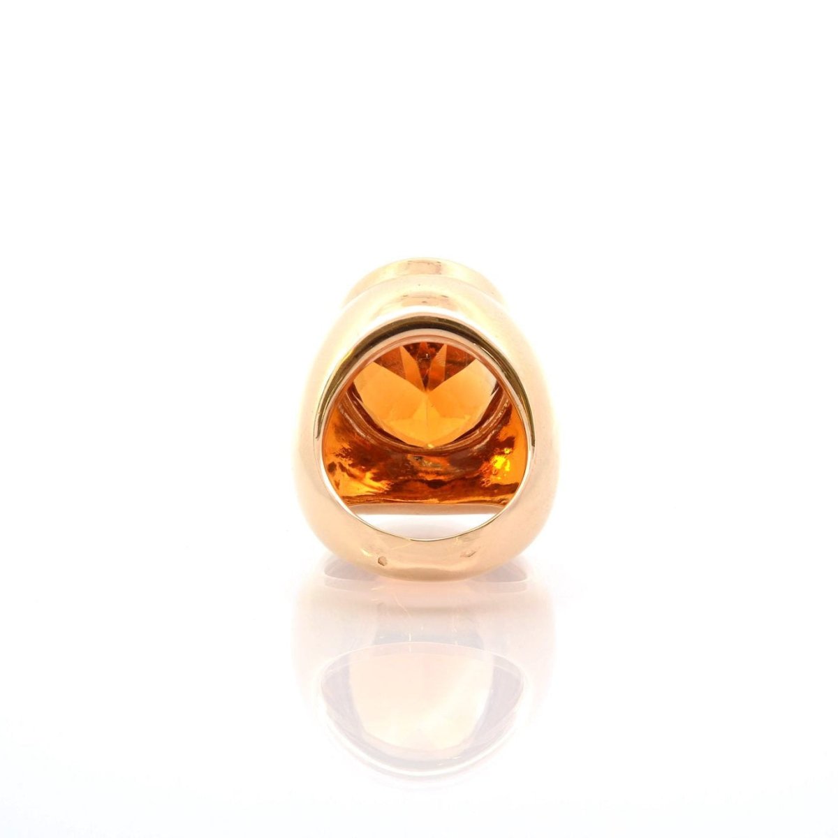 Bague Dôme en or jaune et citrine - Castafiore