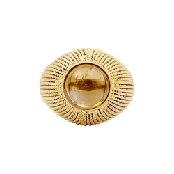 Bague Dôme en or jaune et citrine - Castafiore