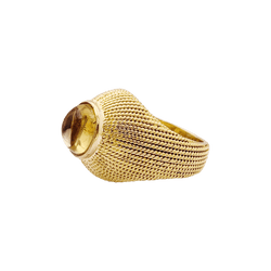 Bague Dôme en or jaune et citrine - Castafiore