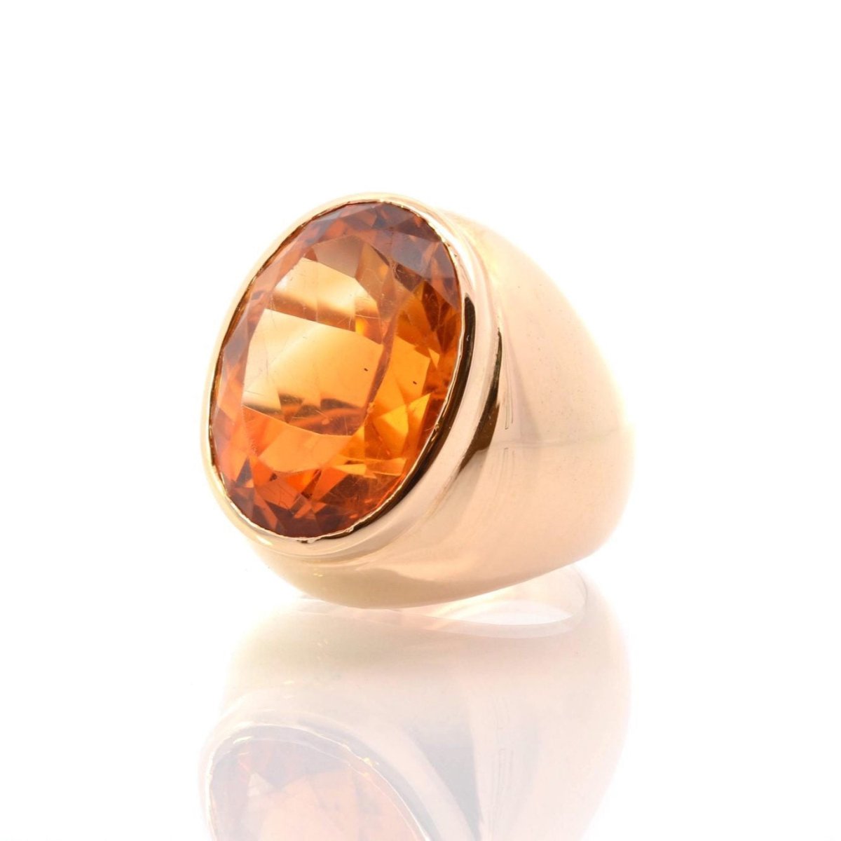 Bague Dôme en or jaune et citrine - Castafiore