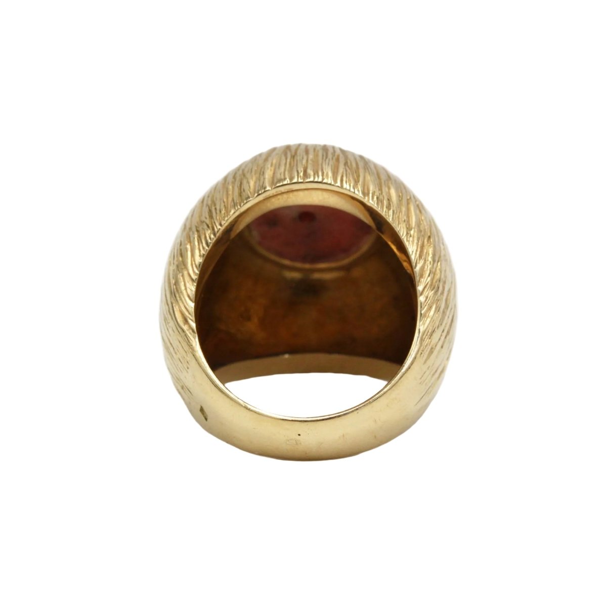 Bague Dôme en or jaune et corail - Castafiore