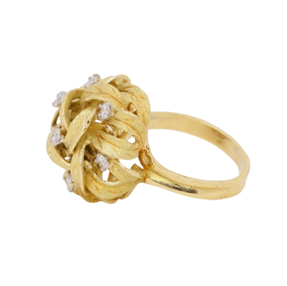 Bague Dôme en or jaune et diamant - Castafiore