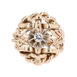 Bague Dôme en or jaune et diamant - Castafiore