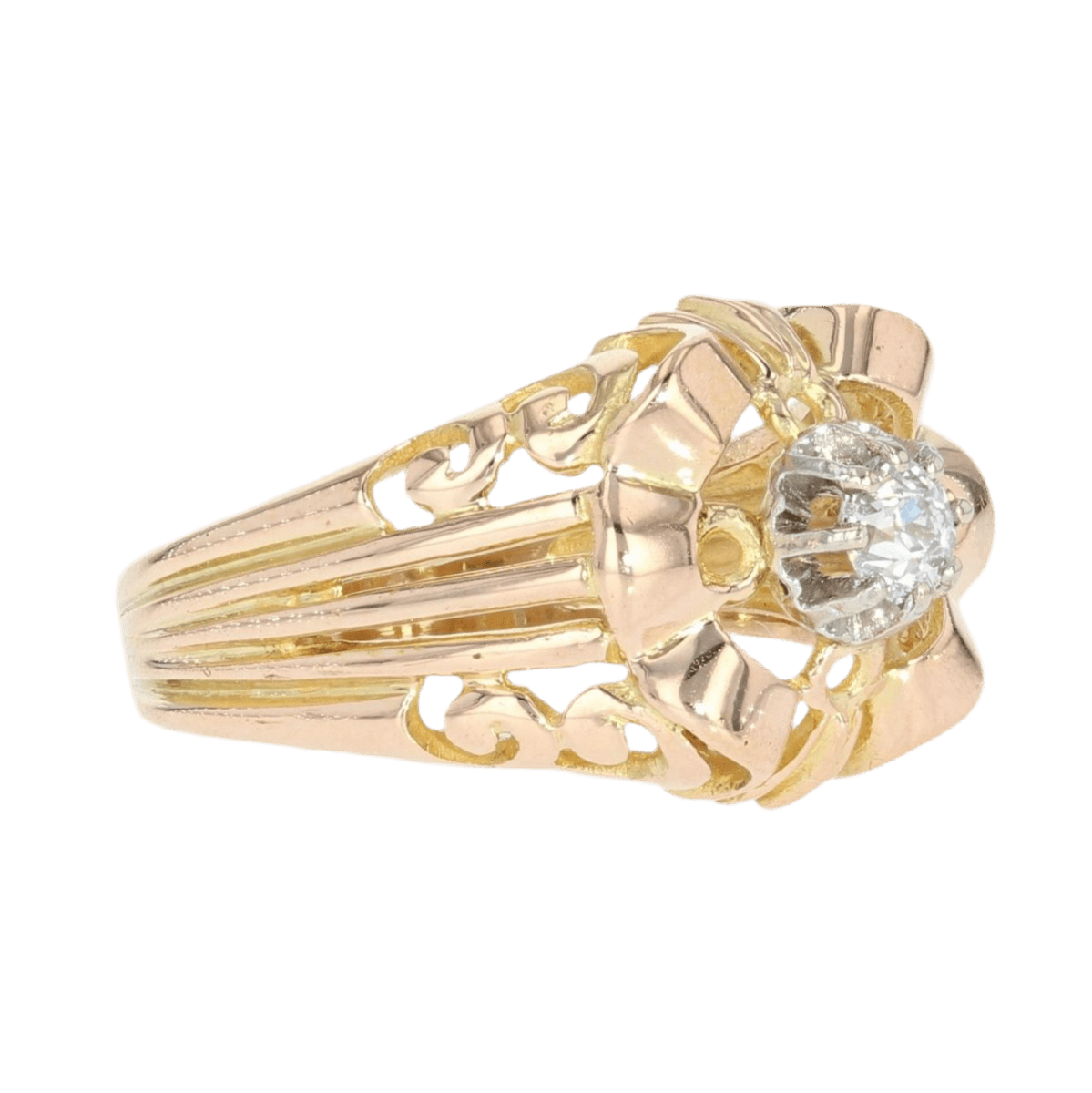 Bague Dôme en or jaune et diamant - Castafiore