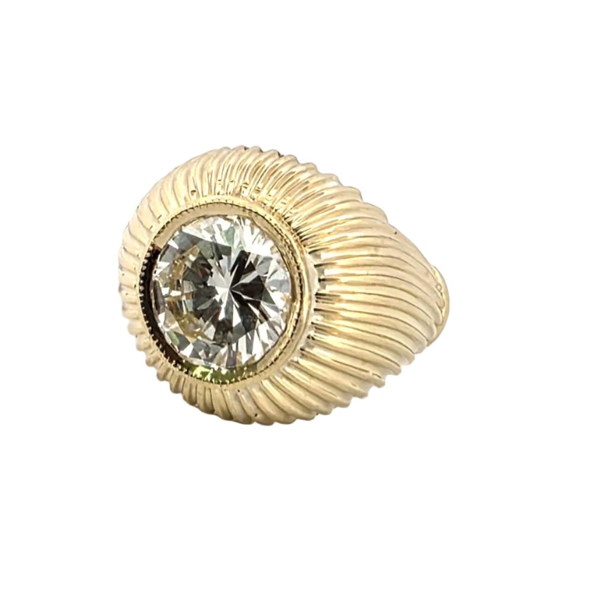 Bague Dôme en or jaune et diamant - Castafiore
