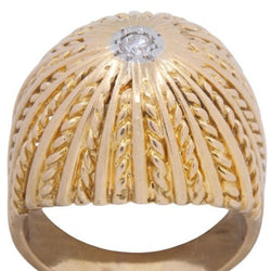 Bague Dôme en or jaune et diamant - Castafiore