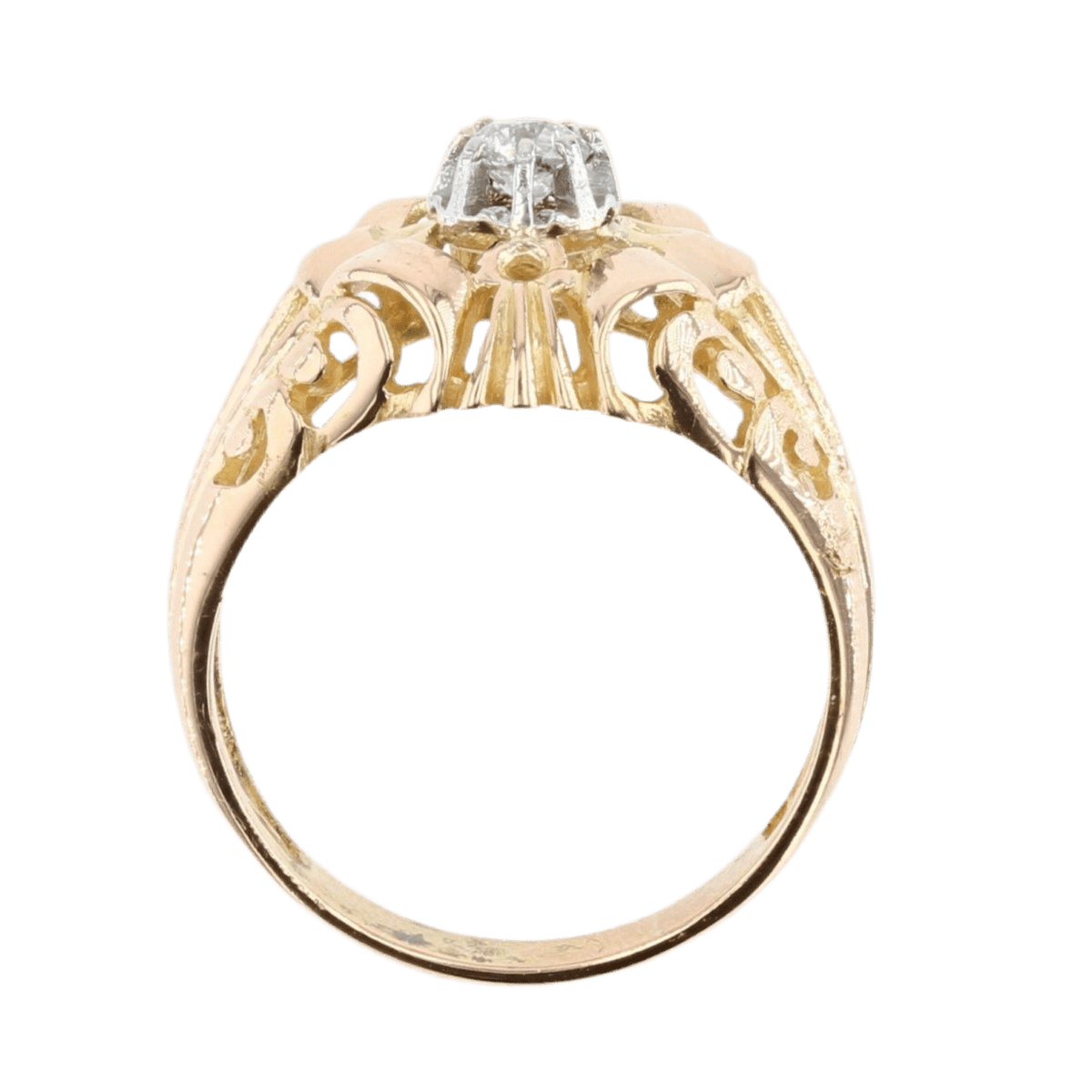 Bague Dôme en or jaune et diamant - Castafiore