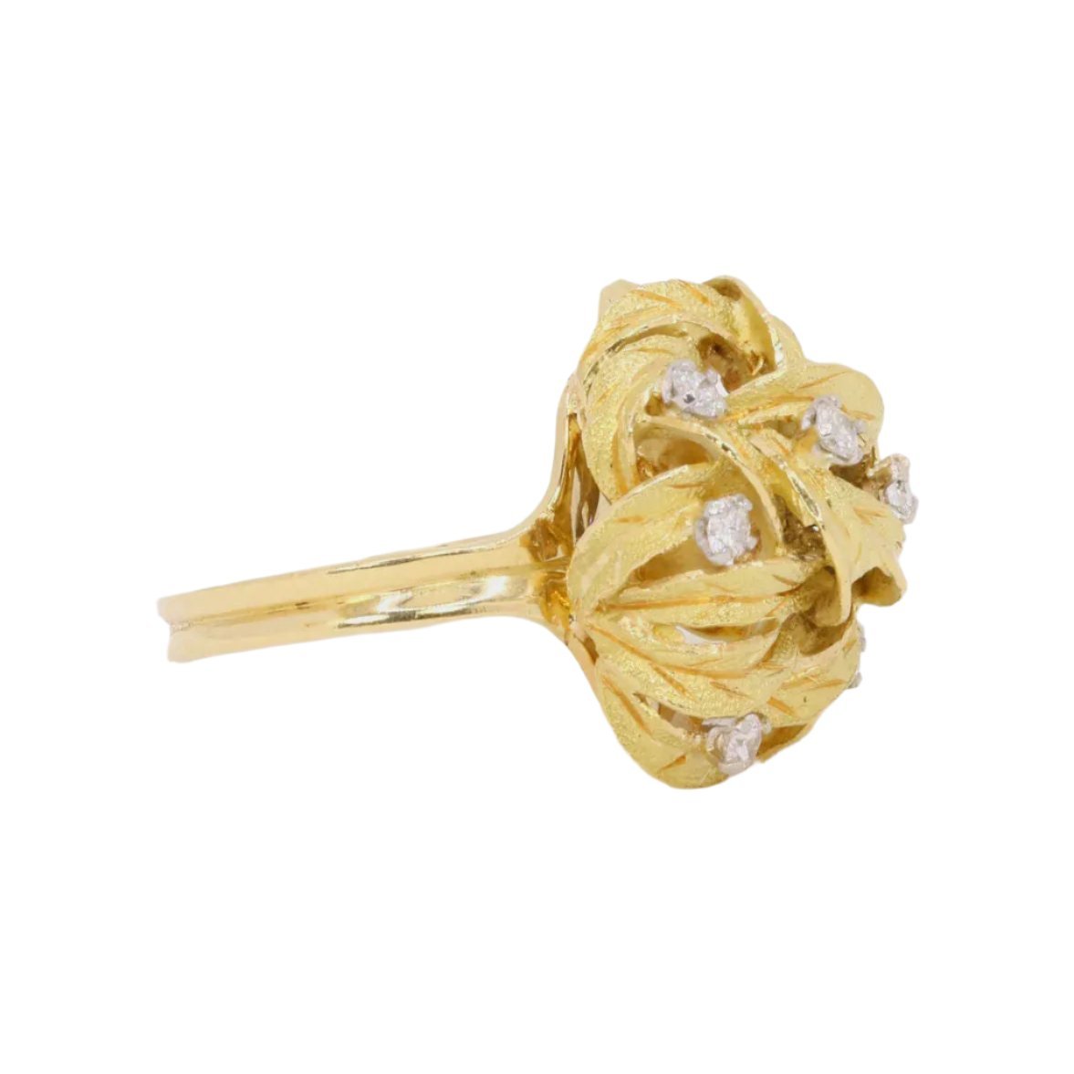 Bague Dôme en or jaune et diamant - Castafiore