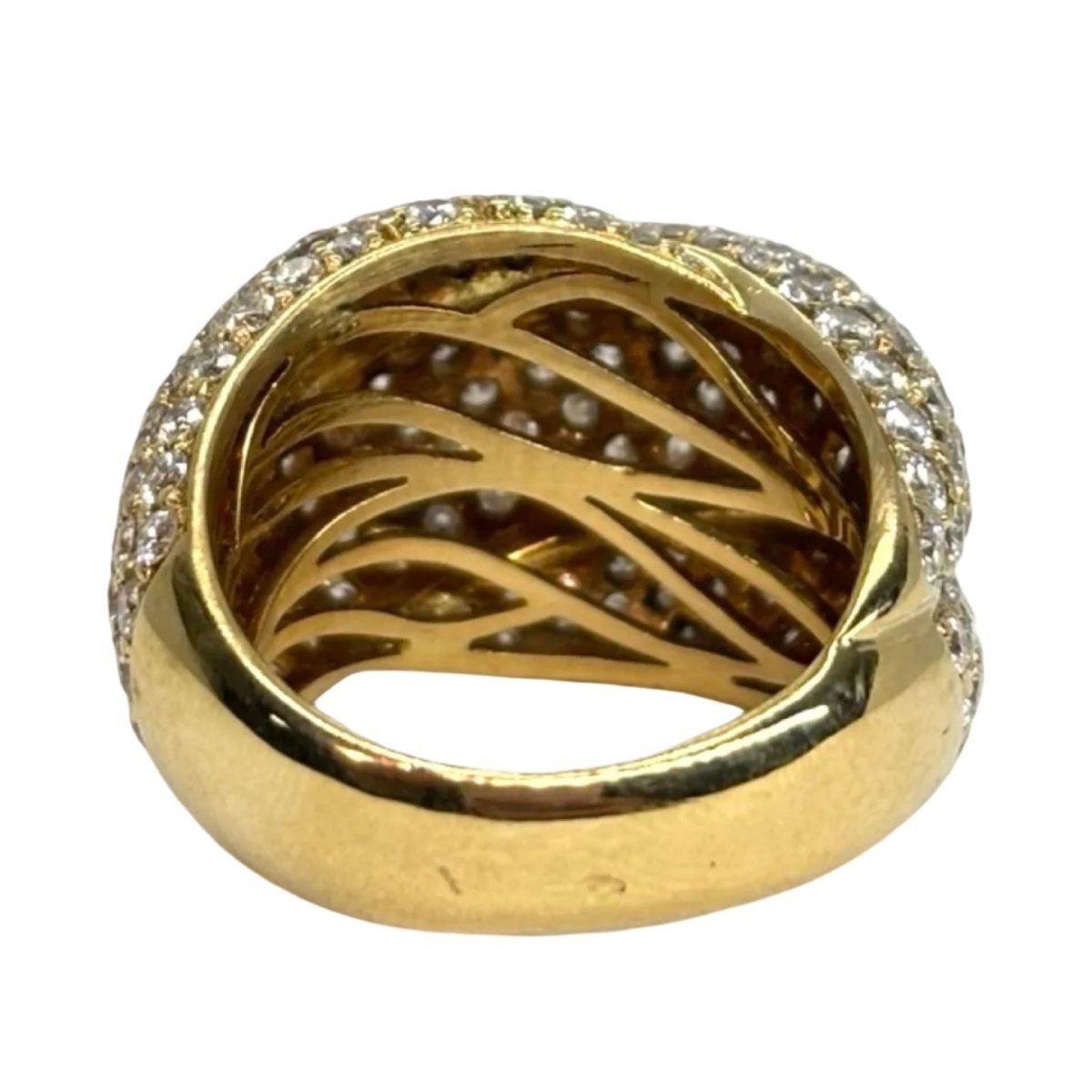 Bague Dôme en or jaune et diamants - Castafiore