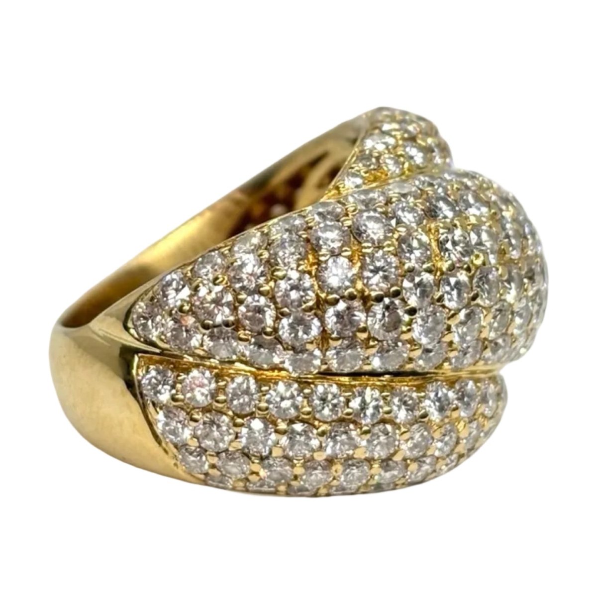 Bague Dôme en or jaune et diamants - Castafiore