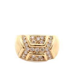 Bague Dôme en or jaune et diamants - Castafiore