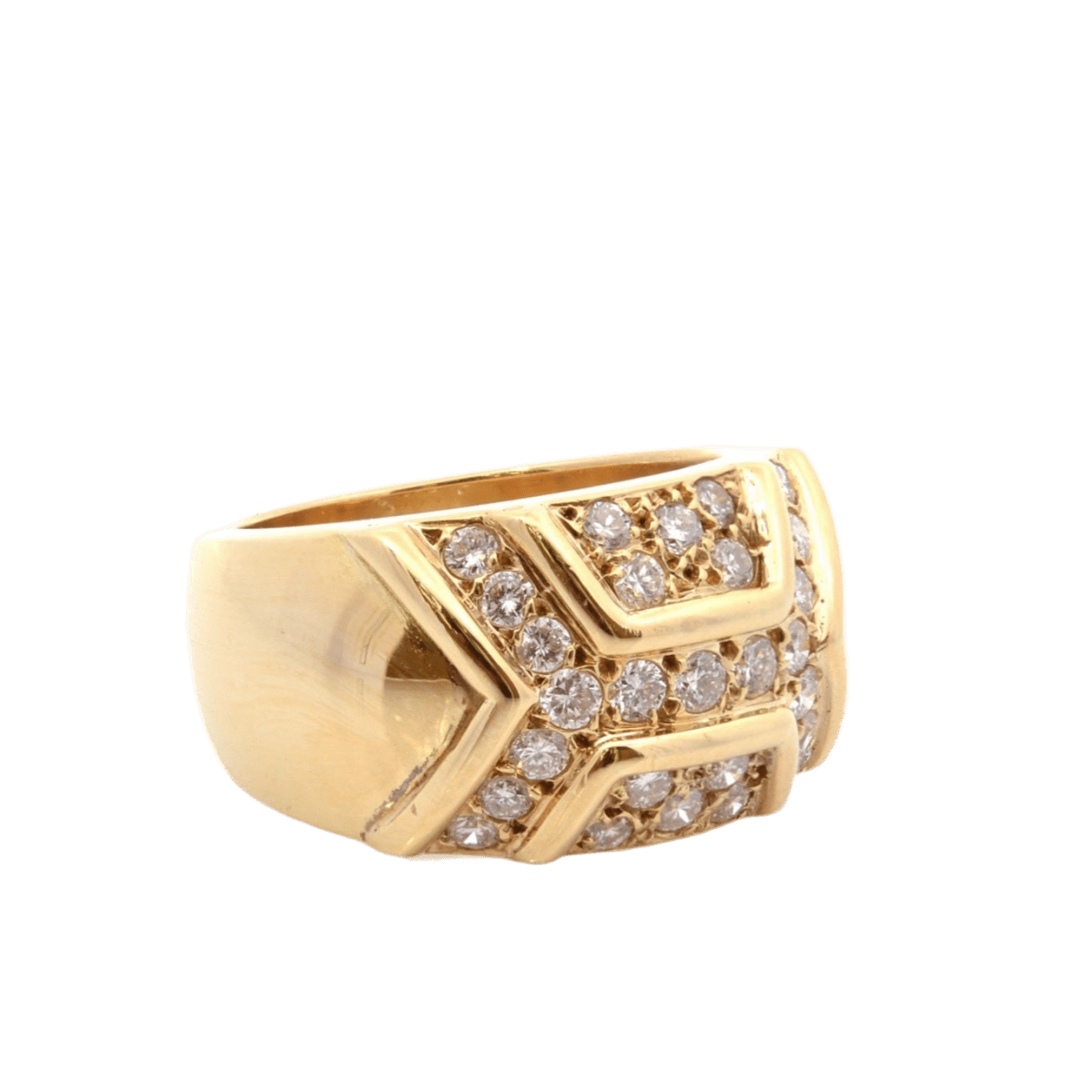 Bague Dôme en or jaune et diamants - Castafiore