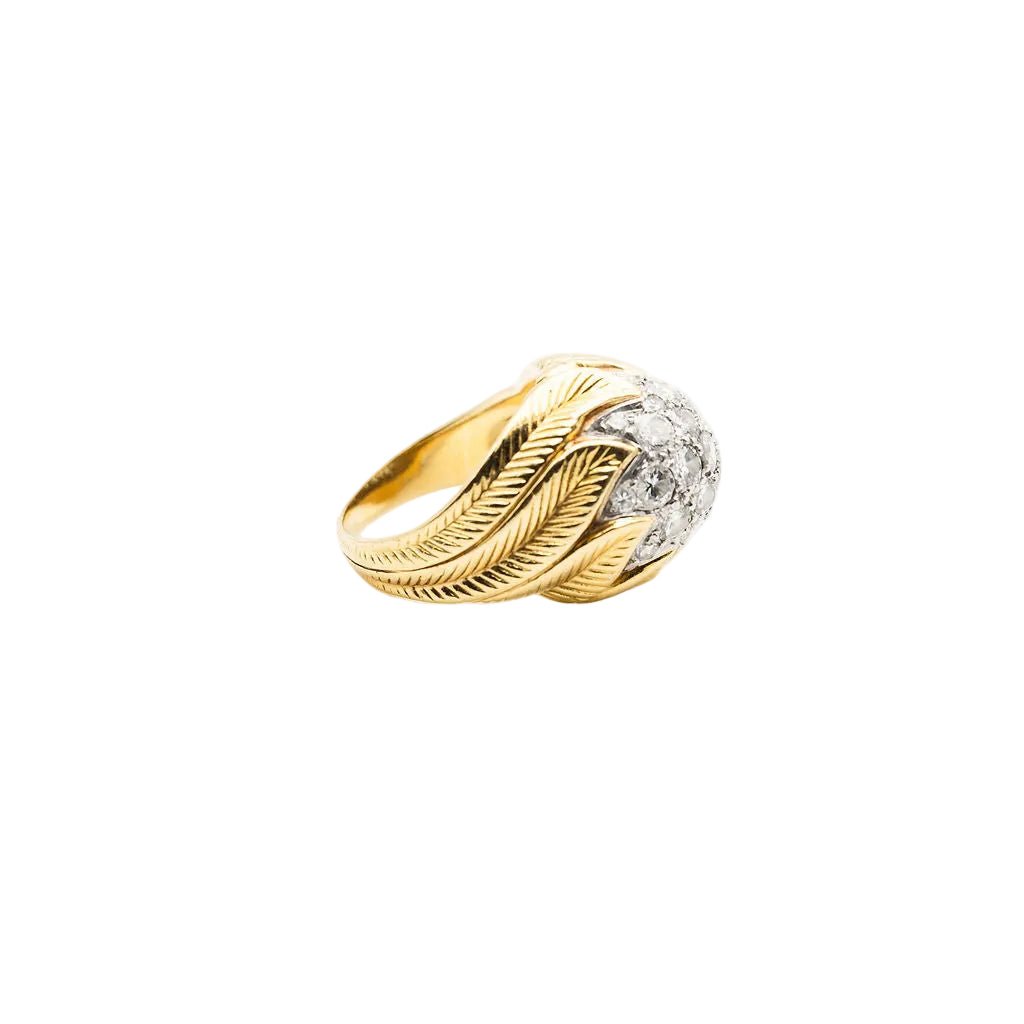 Bague Dôme en or jaune et diamants - Castafiore