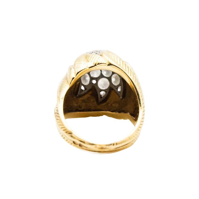 Bague Dôme en or jaune et diamants - Castafiore