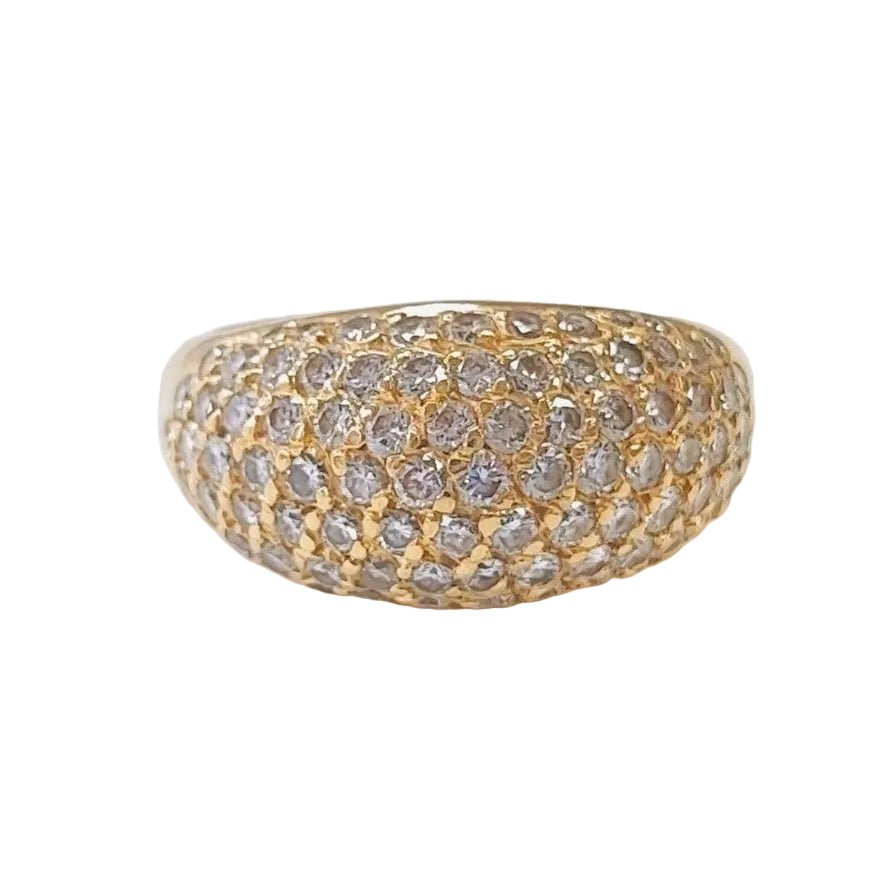 Bague Dôme en or jaune et diamants - Castafiore