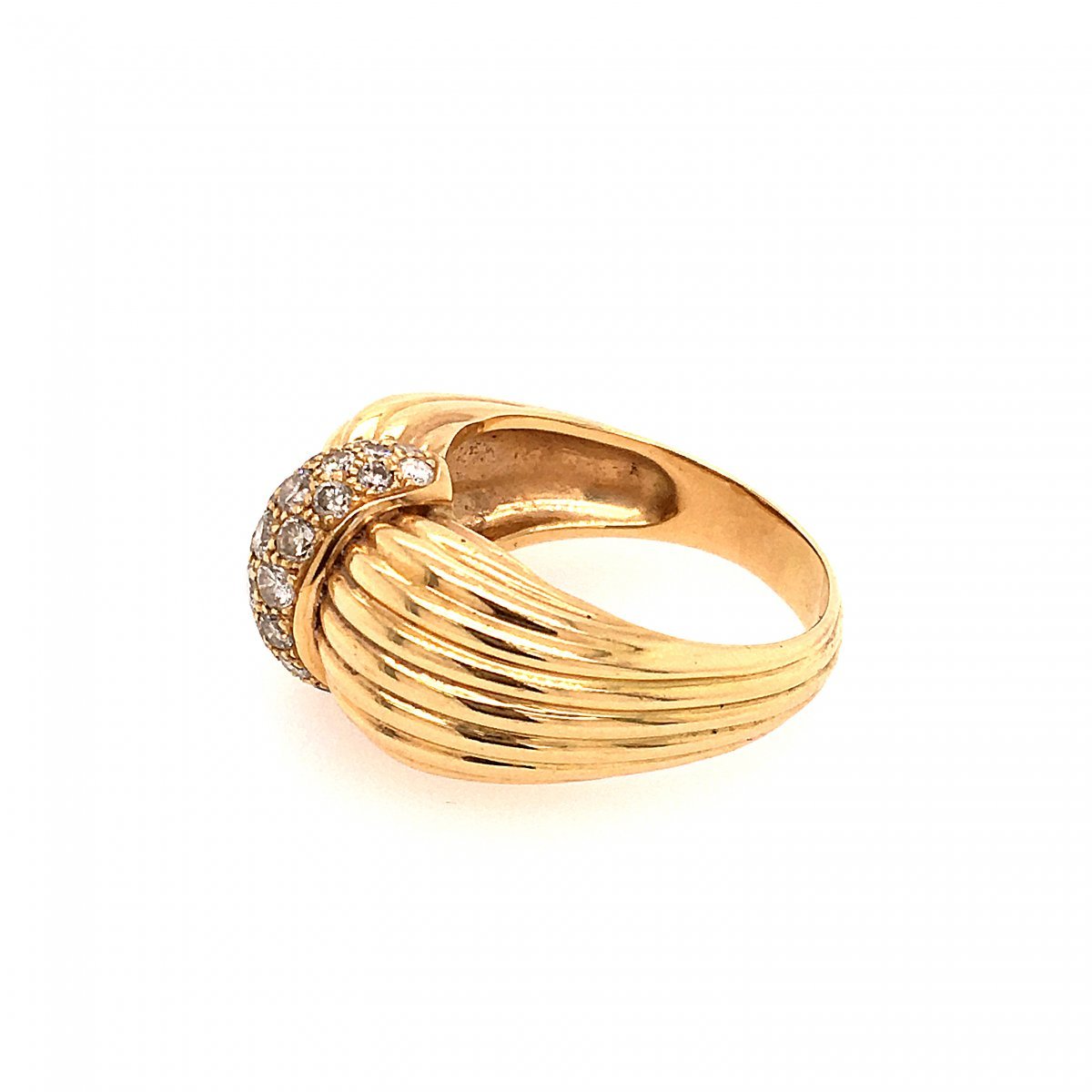 Bague Dôme en or jaune et diamants - Castafiore