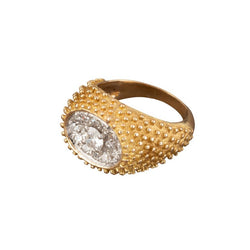Bague Dôme en or jaune et diamants - Castafiore