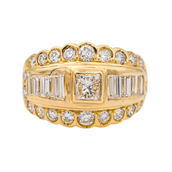 Bague Dôme en or jaune et diamants - Castafiore