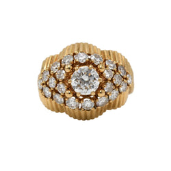 Bague Dôme en or jaune et diamants - Castafiore