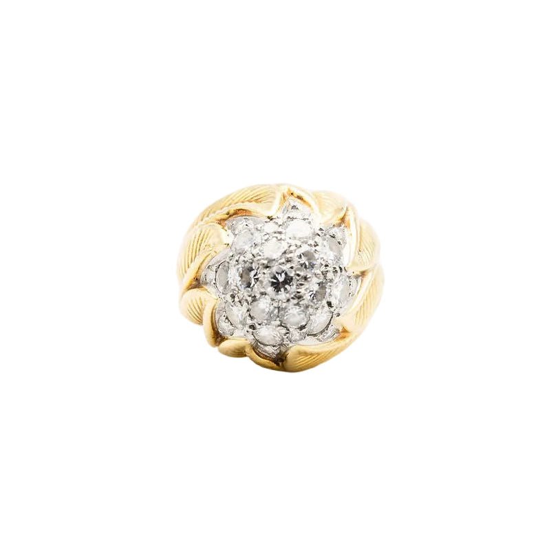 Bague Dôme en or jaune et diamants - Castafiore