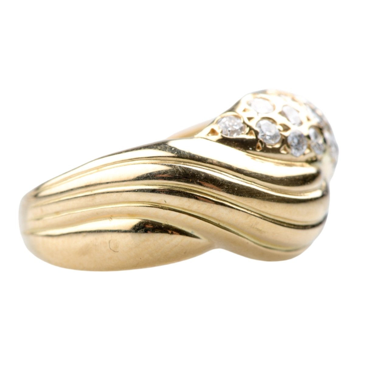 Bague Dôme en or jaune et diamants - Castafiore