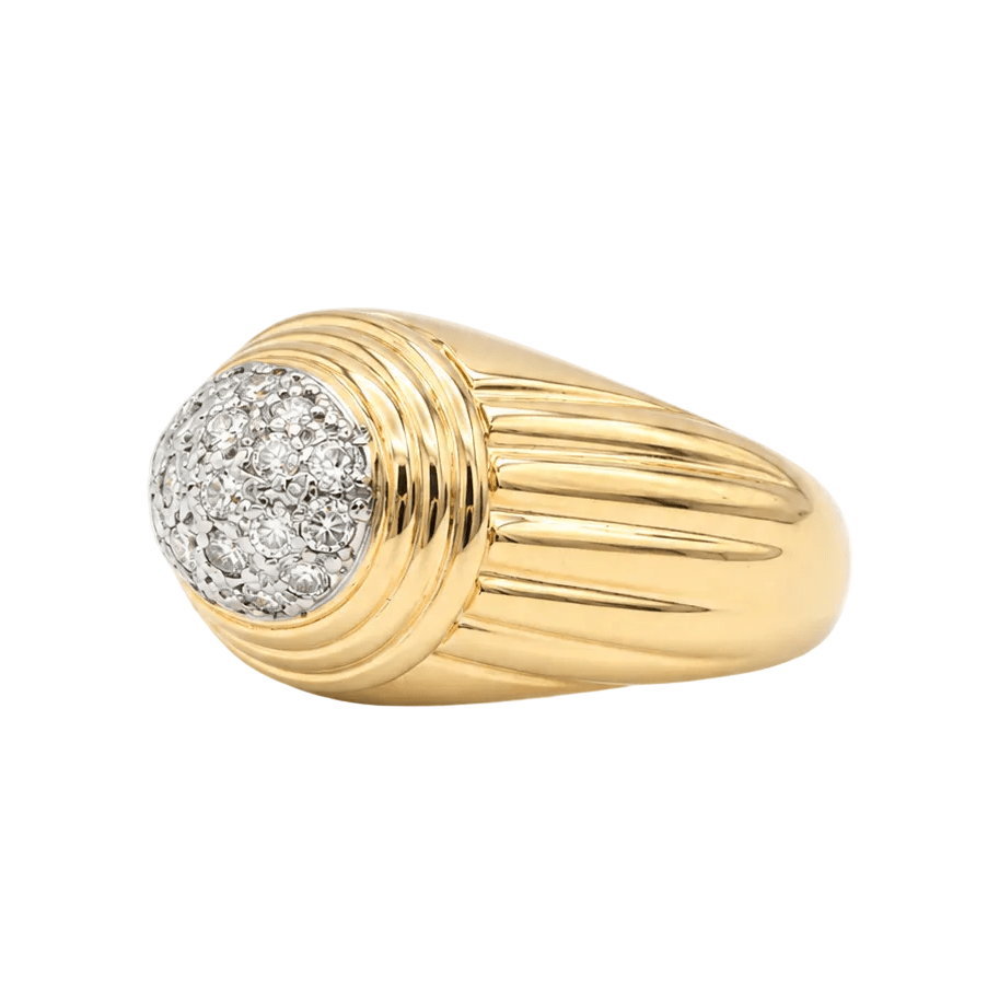 Bague Dôme en or jaune et diamants - Castafiore