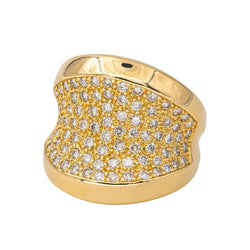 Bague Dôme en or jaune et diamants - Castafiore