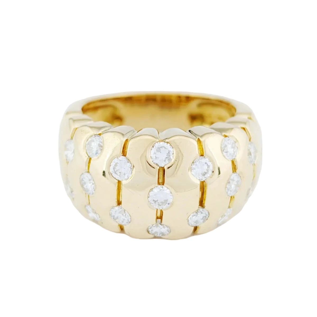 Bague Dôme en or jaune et diamants - Castafiore
