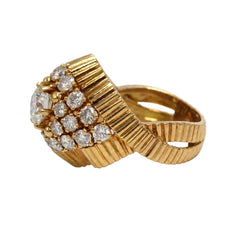 Bague Dôme en or jaune et diamants - Castafiore
