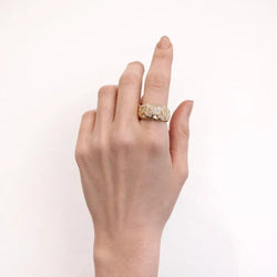 Bague Dôme en or jaune et diamants - Castafiore