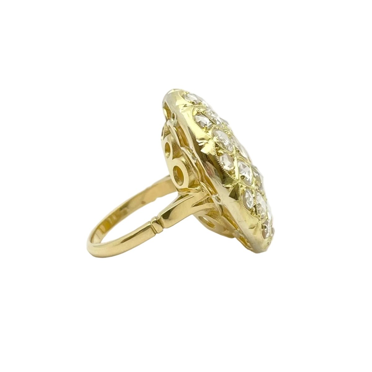 Bague Dôme en or jaune et diamants - Castafiore