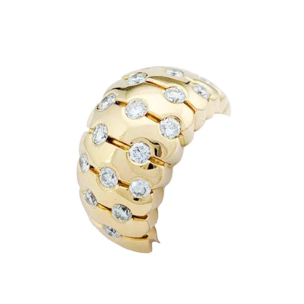 Bague Dôme en or jaune et diamants - Castafiore